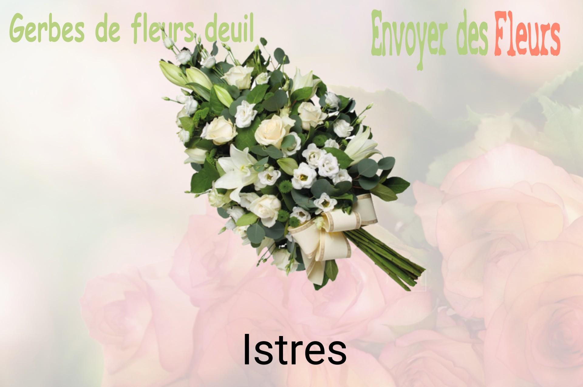 Gerbe de fleurs de deuil livrée à Istres